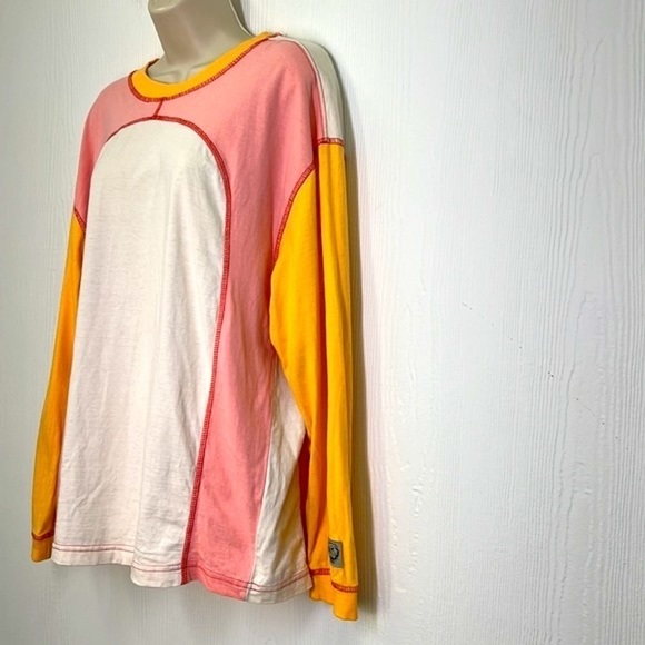 Urban Outfitters - BDG Colby Pastel Fun Color-blocking Long Sleeve T Shirt XS - Picture 4 of 8